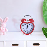 Heart Shape Alarm Clock No Ticking Light For Time Clocks