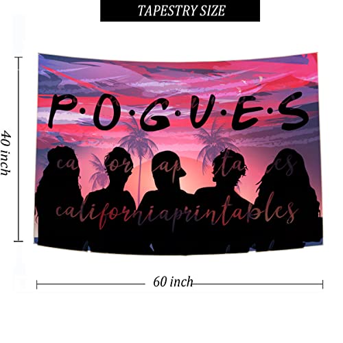 Pogue Life Tapestry Outer Banks Tapestry Wall Hanging Retro Poster Outer Bank Party Decorations for Collage Bedroom (60 x 40 in)