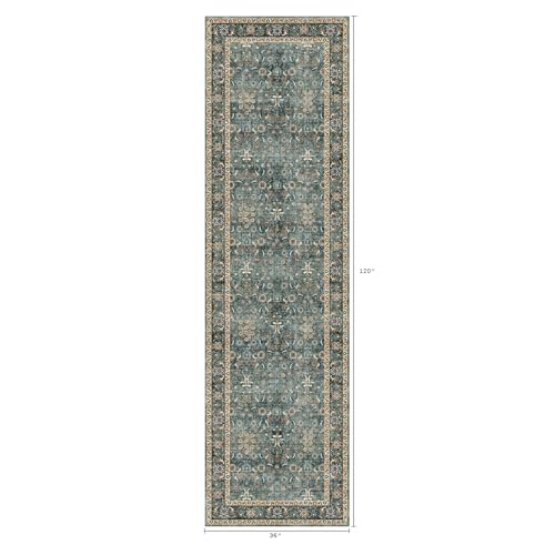 Hallway Washable 3x10  Runner Rug, Vintage Non-Slip Low Pile Rugs