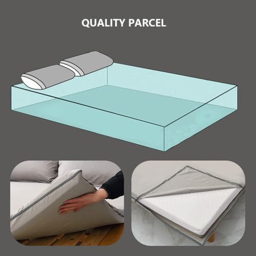 Bohemian Futon Floor Mattress Cover Zippered, Comfy Futon Covers Slipcovers, Full Wrap Japanese Futon Mattress Protector Cover Comfortable Sleeping Pad Cover Washable,C,150x200cm/59x79in