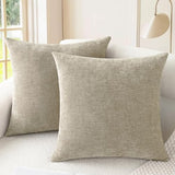 CaliTime Decorative Couch Throw Pillow Covers 20 X 20 Inches Light Taupe