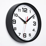 Wall Clock Silent Non-Ticking Modern Clocks Battery Operated 8 Inch Small Analog Clock Decorative for Living Room Bedroom Kitchen Office Decor (Black)