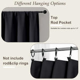 Gwine Black Blackout Curtains for Bedroom 84 inches Long 2 Panels, Solid Thermal Insulated Noise Reducing Light Blocking Window Curtains Drapes for Living Room, Each 40Wx84L