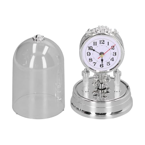 Desk Clock, European Style Quiet Table Clock Internal Rotation Home Decoration for Living Room Bedroom