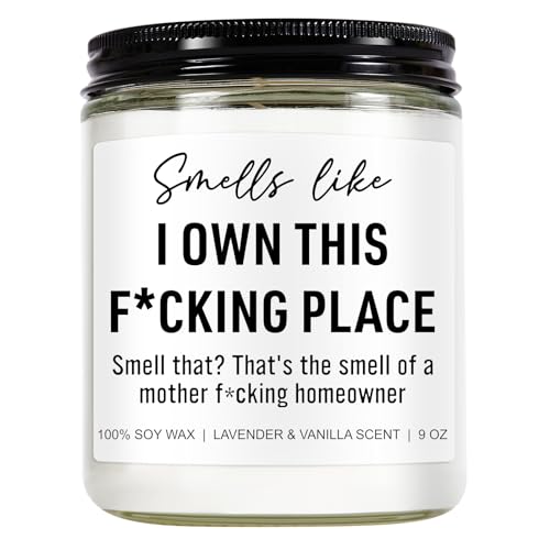 Younift Funny Scented Candle, House Warming Gifts New Home, Housewarming Gifts for Women, Men, Couple, New Homeowner - First Apartment Essentials - Closing Presents for Home Buyers - 9 oz