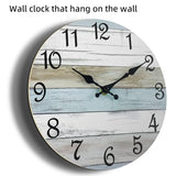 CHYLIN Wall Clock, Silent Non Ticking Battery Operated, Rustic Coastal Country Clock Decorative for Bathroom Kitchen Bedroom 8