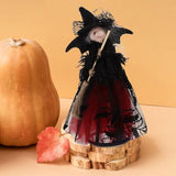 Alipis Halloween Witch Doll Decor Adorable Tabletop Witch Decoration for Halloween Party Compact Cloth Material for Home Office Bar Restaurant Decor