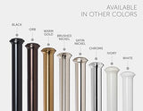 Ivilon Window Curtain Rod Decorative End Cap Design, 1 Inch Rod, 48 to 86 Inch. Warm Gold