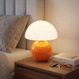 Mushroom Lamp Table Lamp for Bedroom,Desk Bedside Small Lamps for Living Room Night Stands,Mushroom Decor Cute Mini Modern Mid Century Lamps,Unique Aesthetic Home Living Room Decor(Orange)