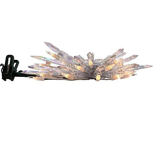 Kurt Adler UL1883 UL 30-Light Plastic Crystal Snowflake Treetop