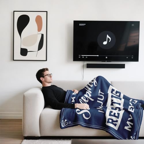 kituzol Birthday Gift for Men, Funny Dad Gifts, Gifts for Husband, 70th Birthday Gift for Men, I'm Not Sleeping, I'm Just Resting My Eyes, Dad Husband Grandpa Blanket, Nap Blanket (50" x 60")