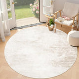 4ft Round Rug Living Room Area Rugs: Washable Modern Abstract Circle Rug Soft Non Slip Neutral Rugs Stain Resistant Indoor Carpet for Bedroom Kitchen Dining Room Home(Beige,4' Round)