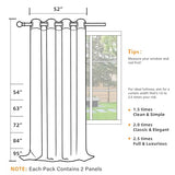 2-Panel-Curtain Room Darkening, 84 Inch Length for Bedroom Living Room, Insulated Thermal Grommet Curtain Drapes, Blackout(60-90%,Not 100%) Window Treatment Decor, Pack of 2, 52x84, CharcoalGrey