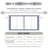 Silver Curtain Rod for Windows 48 to 84 Inches(4-7ft), 1" Diameter Heavy-Duty Adjustable Decorative Curtain Rod with Striped Twisted Finials - for Living Room Bedroom (Modern Home Decor)