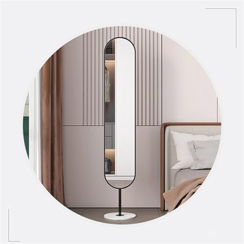 Decorative Floor-to-Ceiling Mirror for Home Bedroom Narrow-Edge Three-Dimensional Dressing Modern Simple Full-Length with Storage for Living Room(Gold)