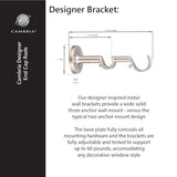 MODE Cambria Designer Series - Premium 8 foot Custom Double Curtain Rod - 1-1/8 inch Large Diameter - Non-Adjustable for a Seamless Look - Premium Designer Brackets and End Caps - Brushed Gold Finish