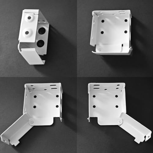 2PCS Mini Blind Brackets, Metal Window Blind Brackets, 2 inch White Window Blinds Headrail Holder Bracket for High Profile Blinds
