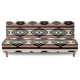 Western Aztec Armless Futon Cover Navajo Southwestern Ethnic Stretch Armless Sofa Slipcover with Elastic Bottom Washable Couch Covers for Sofa Decor