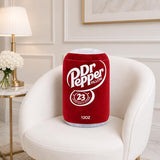Dr Pepper Pillow Plush, Soda Can Shaped Throw Pillow, Funny Food Plush Cushion, Soft Decorative Pillow for Couch Bed Office, Funny Pillow for Any Occasion, Cute Aesthetic Room Decor for Kids & Adults