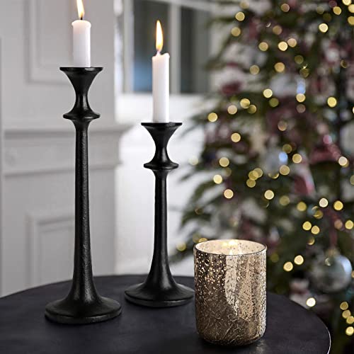 Black Iron Taper Candle Holder - Set of 3 Decorative Candle Stand