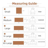 Couch Cover for Dogs Washable Sofa Cover, Sectional Couch Covers, Sofa Covers for 2 Cushion Couch, Non Slip Stripe Sofa Slipcovers Furniture Protector (Brown Checkered 71x134)