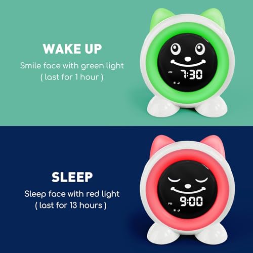 OK to Wake Kids Alarm Clock,Toddler Sleep Training Clock with Night Light & Nap Timer for 2-10 Years Old Boys Girls
