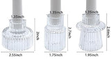 Vixdonos Glass Candlestick Holders Tealight Candle Holders for Table Centerpieces, Wedding Decor and Dinner Party (3 Pcs, Clear)