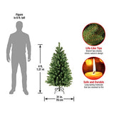 National Tree Company 4 ft Unlit North Valley Spruce Mini Artificial Christmas Tree, 307 Tips, Includes Stand, Green