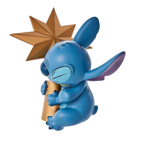 Department 56 Disney Lilo and Stitch Eating Star Christmas Sculpted Tree Topper, 8.5 Inch, Multicolor