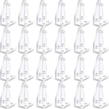BBTO 40 Pcs 1 Inch Blind Hold Down Brackets Clear Plastic Blinds Hooks Bottom Rail Hold Clips Replacements Mini Horizontal Blinds Shades Windows Doors or Home or Rv