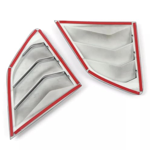 2PCS Fit for Nissan Rogue Sport 2017-2021 Qashqai J11 2014-2021 Car Rear Exterior Window Quarter Louver Cover Side Vent Shutter Trim(Gloss Black)