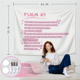 LIANGW Pink Christian Tapestry Aesthetic, Wall Tapestry for Bedroom, Pink Wall Art for Teen Girls & Women, Dorm Decor for College Girls, Bible Verses Tapestries Wall Hanging 50x60 inche