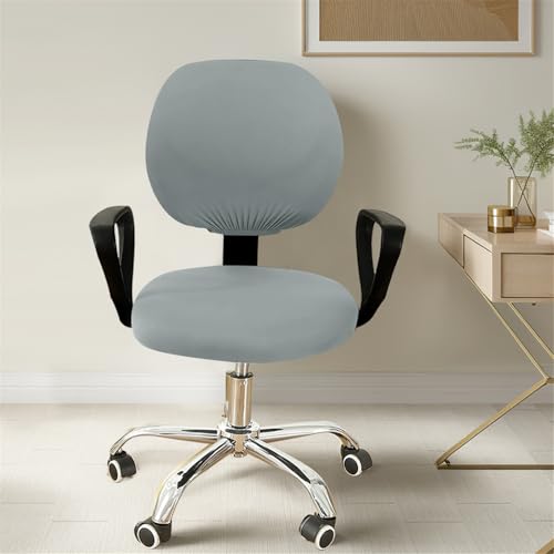 Stretchable Water Desk Chair Covers Spandex Slipcover with Removable Washable Backrest and Cushions Protections
