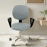 Stretchable Water Desk Chair Covers Spandex Slipcover with Removable Washable Backrest and Cushions Protections