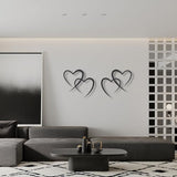 OYEFLY Infinity Heart Metal Wall Decor,Infinity Heart Wall Decor for Room Living,Wedding Decor (Black, style3 11.4 x 10.7in)