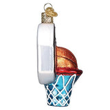 Old World Christmas Basketball Hoop Glass Blown Ornament for Christmas Tree, Handcrafted Holiday Decoration, Sport Collection