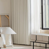 FMFUNCTEX 100% Beige Blackout Curtains for Bedroom, Cream Weave Textured Curtains 72 Inches Long Thermal Insulated Curtains for Living Room, Farmhouse Drapes Grommet Room Darkening 2 Panels