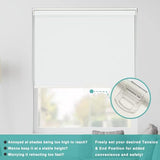 Changshade Blackout Roller Shades Cordless for Windows, 100% Room Darkening Window Blinds for Bedroom, Thermal Insulated UV Protection, Easy Install Pull Down Shades for Home,48Wx72H,White