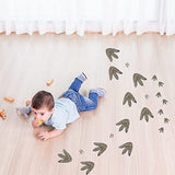 Gersoniel 64 Pcs Dinosaur Footprints Floor Decals Peel and Stick Dinosaur Tracks Wall Decals Removable Vinyl Footprints Stickers for Baby Nursery Bedroom Home Decor