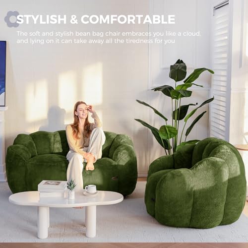 MAXYOYO Bean Bag Chair for Adults, Floral Shaped Bean Bag Sofa