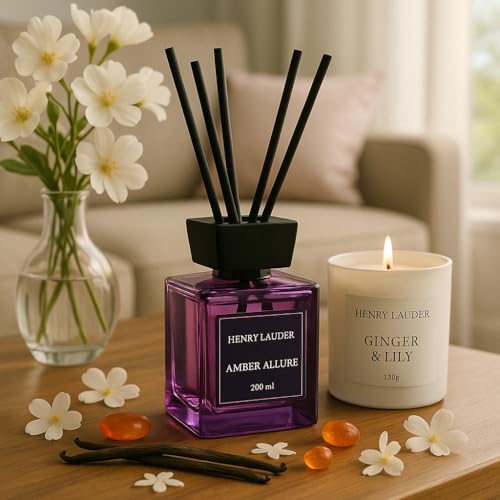 Amber Allure Luxury Room Diffuser, 150ml/5.28 fl oz