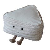 Tingting's Dream Creative Stuffed Pouf Ottoman Sofa Floor Poufs Foot Rest Tatami Bedroom Foam Particles Pouf Foot Stool Rush Cushion (Beige, 45×20CCM/17.7"×7.87")
