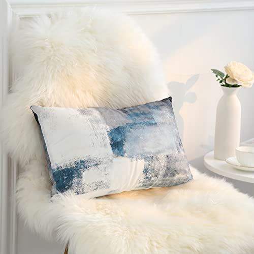 Throw Pillow Covers for Couch, 20x12 Inch, 2 Pack, Grey Blue