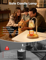 Candle Warmer Lamp with Timer Dimmer Adjustable Height, Electric Wax Melts Warmer for Jar Candles, Birthday Christmas House Warming Gifts for Women Mom, New Home Bedroom Decor with 2 Bulbs