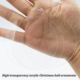20Pcs 3 Inch Clear Blank Acrylic Christmas Ornaments 2025 Unfinished Round Acrylic Christmas Hanging Ornaments for Christmas Tree Decoration DIY Craft