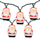 10 Light Santa Head Light Set - 8.5Ft Christmas Santa Claus Decorations String Lights with 10 Santa Claus Decorations Lights, Santa Claus Novelty Fairy Lights for Party Kid's Room Xmas Tree Decor