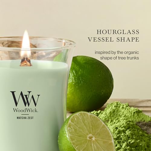 WoodWick Matcha Zest Scented Candle, Crackling Wick, 9.7oz