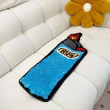 LAKEA Lighter Tufted Rug Art Rug for Bedroom Living Room Retro Rainbow Fluffy Anti-Slip Bath Bathroom Nonslip Mat Home Decor (Blue, 31.5X9.4 Inch)