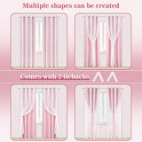 Yinhua Pink Curtains for Girls Room Double Layer Blackout Curtains for Bedroom 84 Inches Long Nursery Curtain for Living Room, Grommet Drapes with Tiebacks, 52" W x 84" L