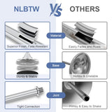 NLBTW Silver Candlestick Holders, Metal Taper Candle Holder, Set of 3